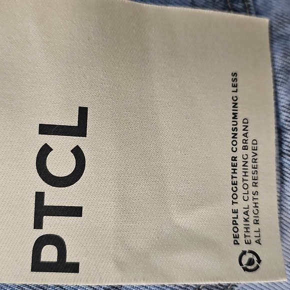 NWT PTCL Medium Wash Drawstring Front Flower Print Denim Miniskirt  Large - Picture 4 of 14